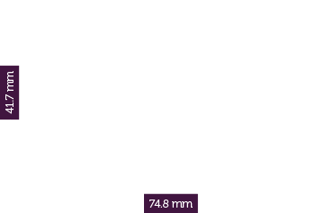 Outline and size of Sync (41.7mm x 74.8mm)