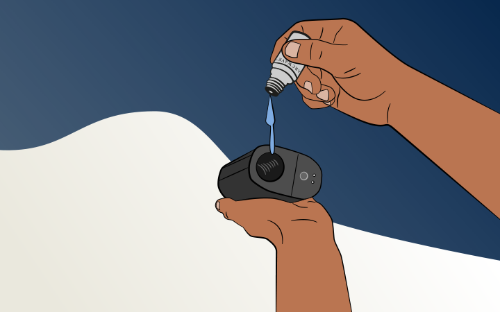 Нанесите на устройство смазку на водной основе.